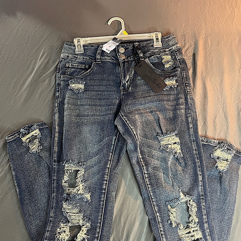 Rue21 Skinny Blue Distressed Denim